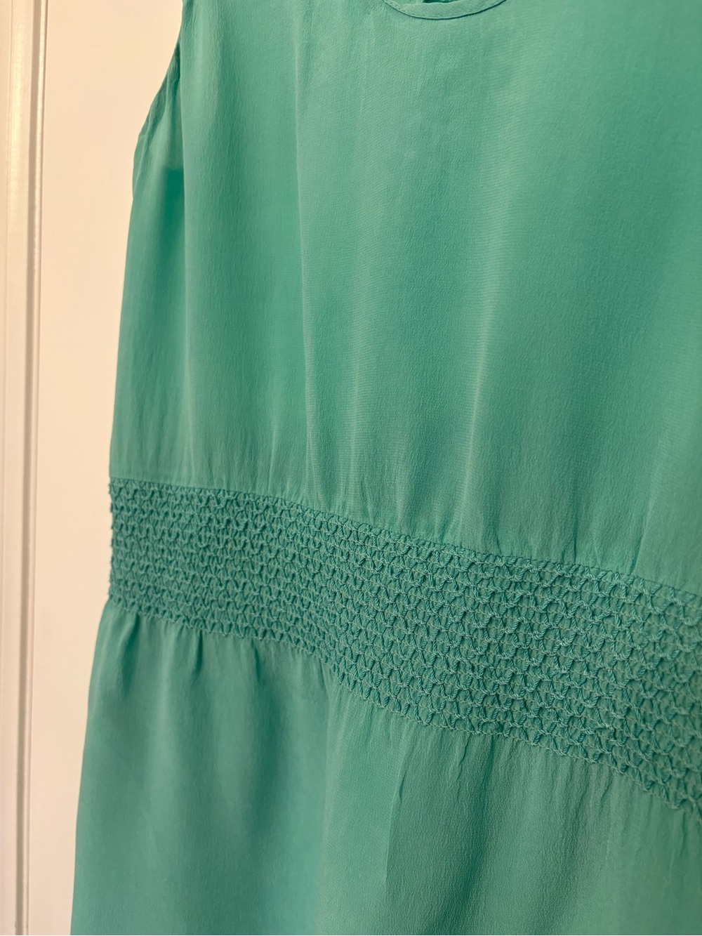 Babaton Silk Smocked-Waist Dress - Picture 5 of 10